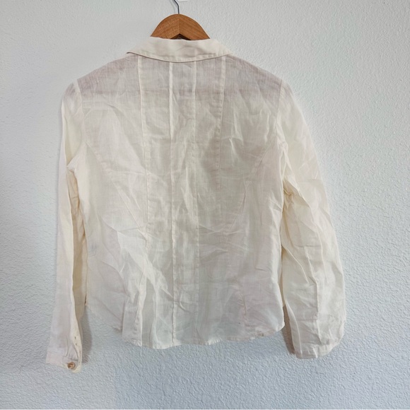 Joie 100% linen Button Up Blouse Top Size XS - Picture 3 of 5